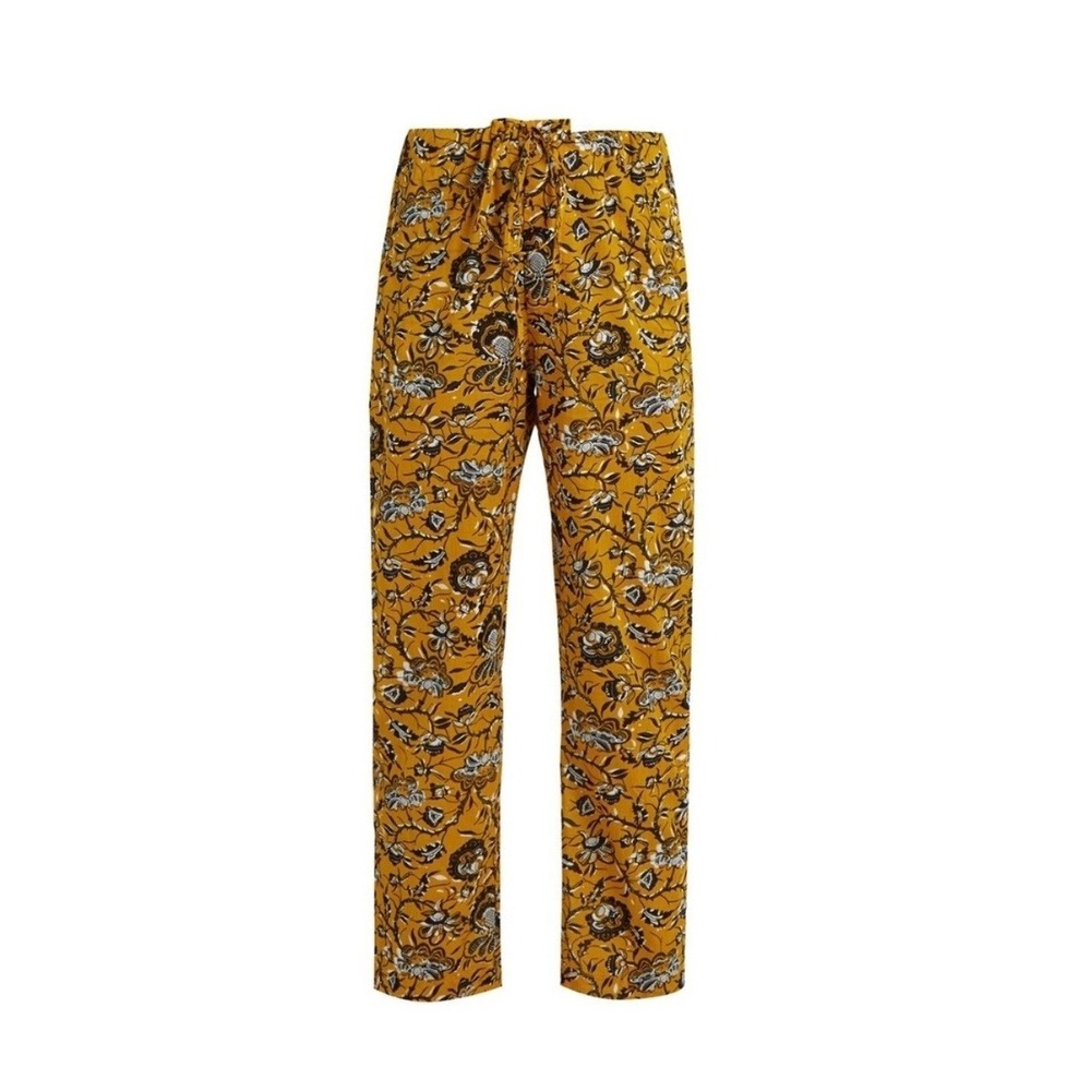 Isabel Marant Etoile Alka Floral Trousers Cotton Drawstring Boho Pants Size 44